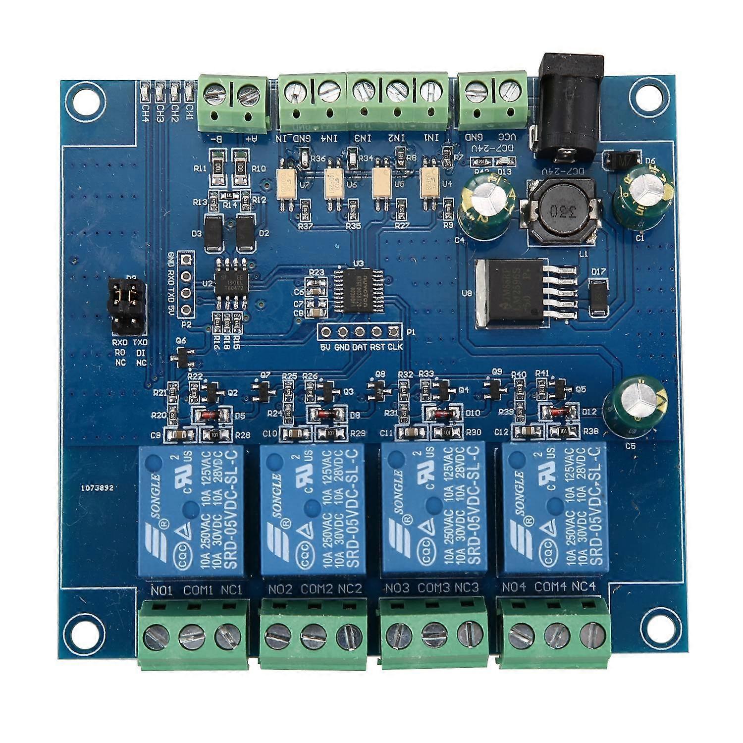 Modbus Rtu 4 Relay Module Ttl Uart Communication 4-Channel Input