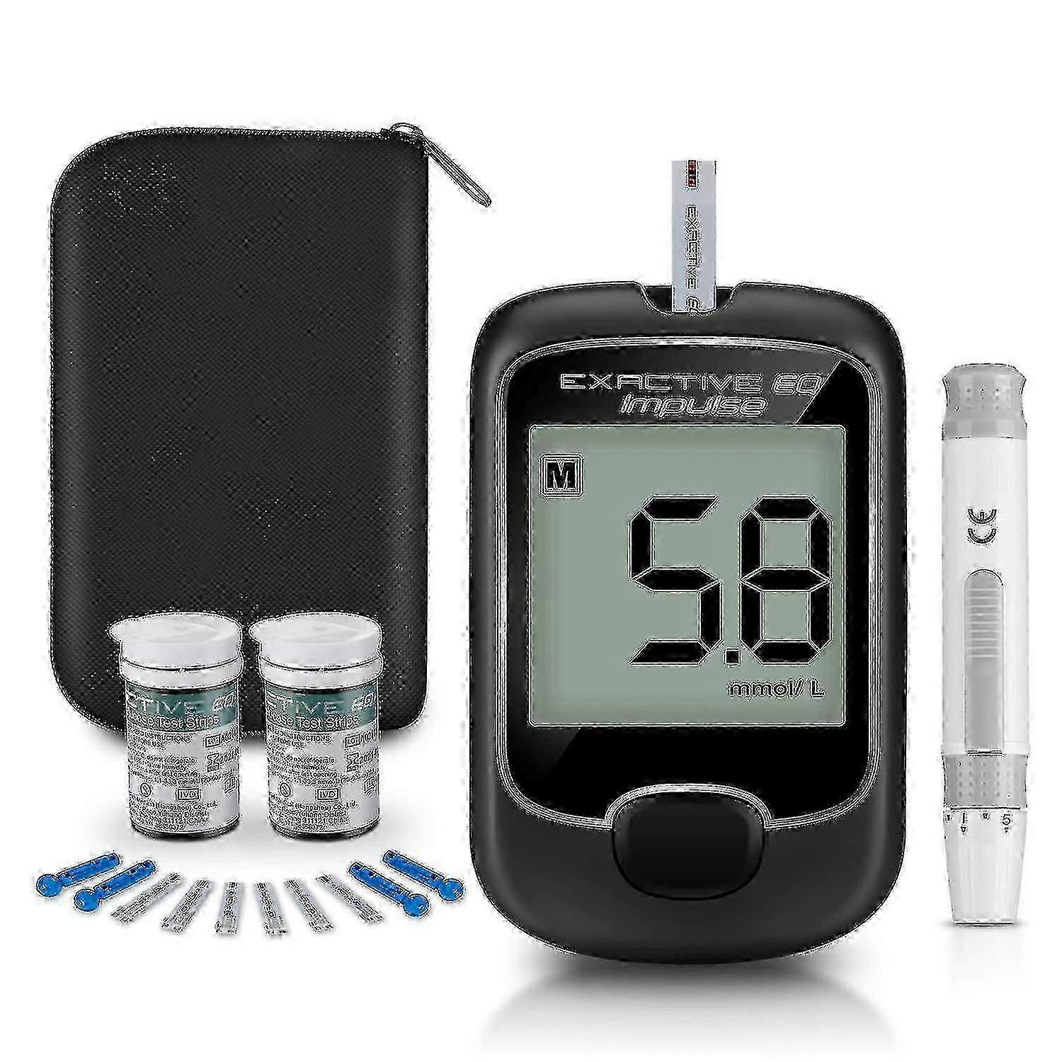 Exactive Eq Impulse Fully Automatic High Glucose Measuring Instrument With 50 Strips+50