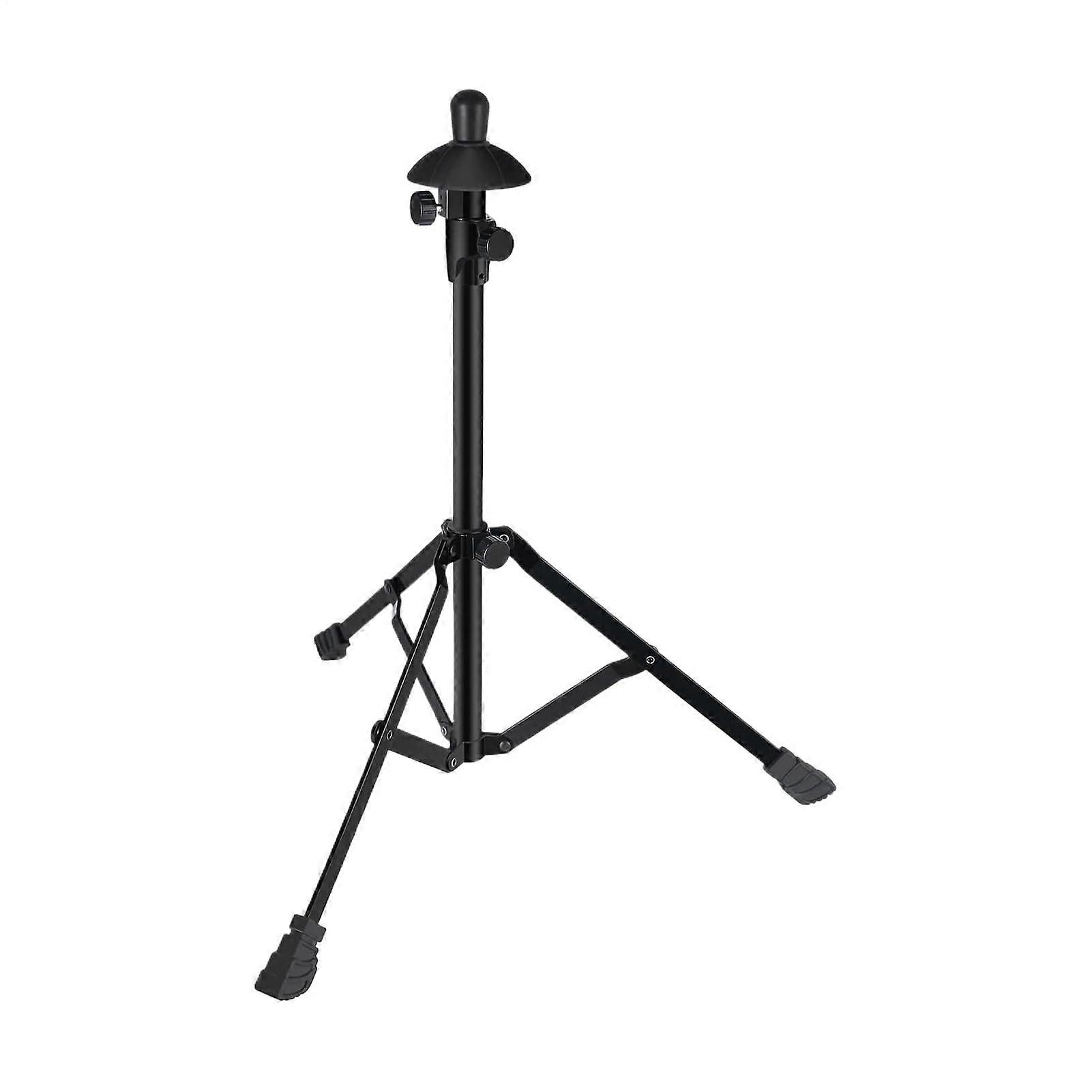 Adjustable Trombone Stand with Music Holder, Stable Triangular Base, 5280cm for Stage or Studio