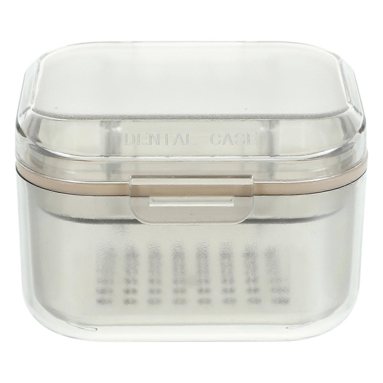 Black Plastic Denture Case for Storage Use with 5Pcs Travel Boxes