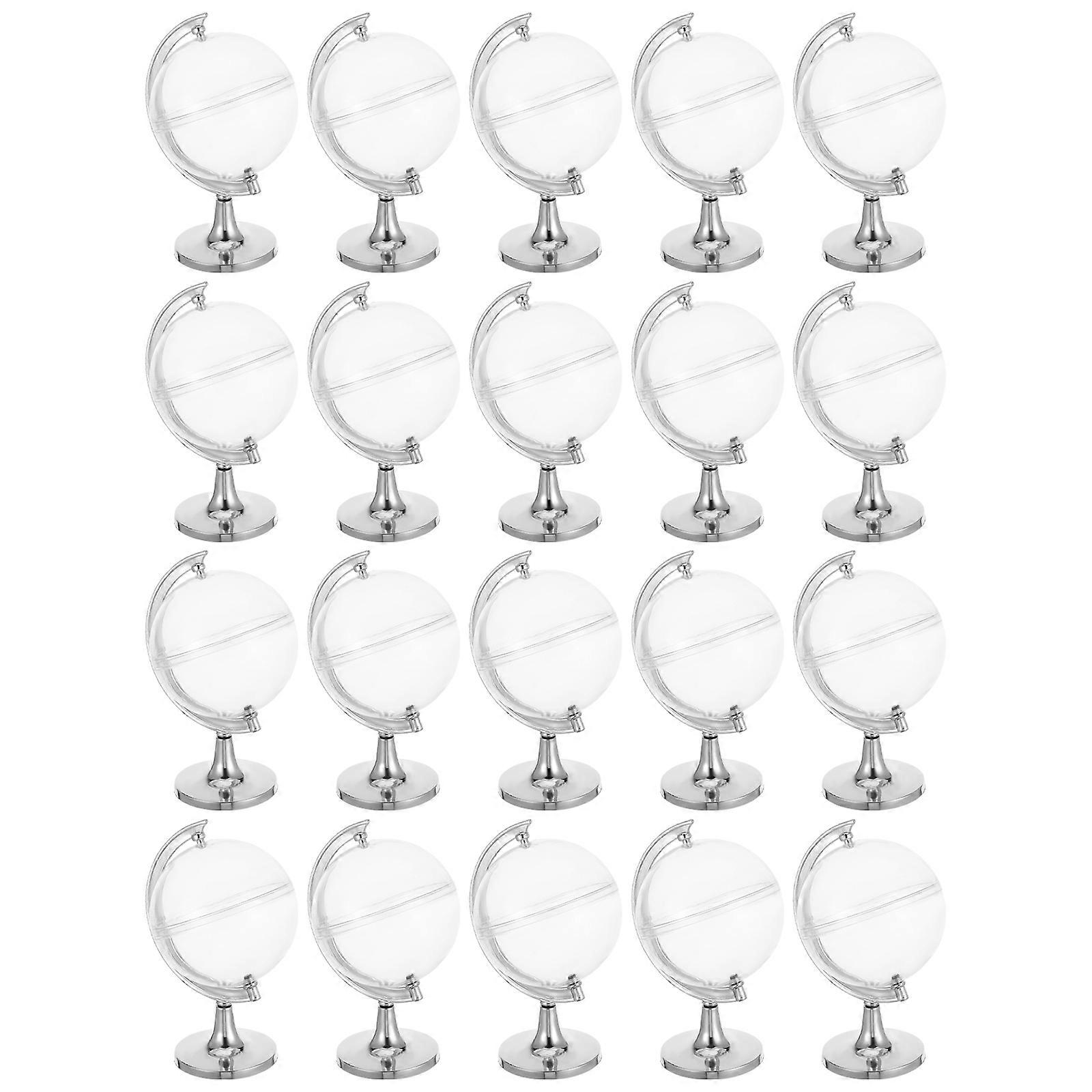 Wedding Candy Boxes Globe Shaped for Storage Use 20Pcs Silver Plastic Containers