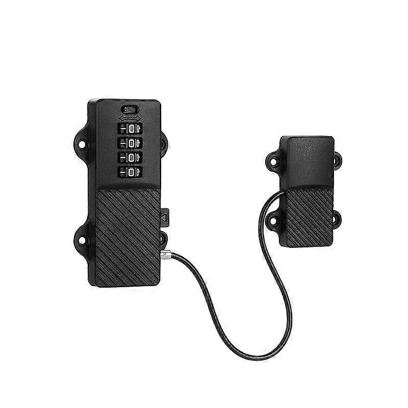 Refrigerator Lock with Code, Combination Refrigerator Lock, No Drilling Required Code Lock for Refrigerator, Freezer, Drawer, Cupboard, Window (Black