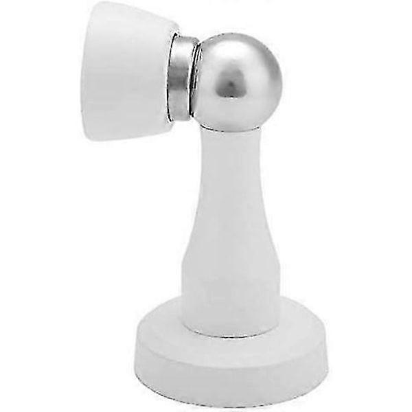 Magnetic door stop in solid stainless steel, white