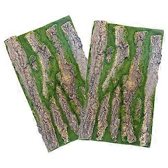 Aquarium Fond Planche Simuler Écorce Planche Décor Reptile Boîte Planche 3D Effet Reptile Réservoir Fond Habitat Stéréo Décor