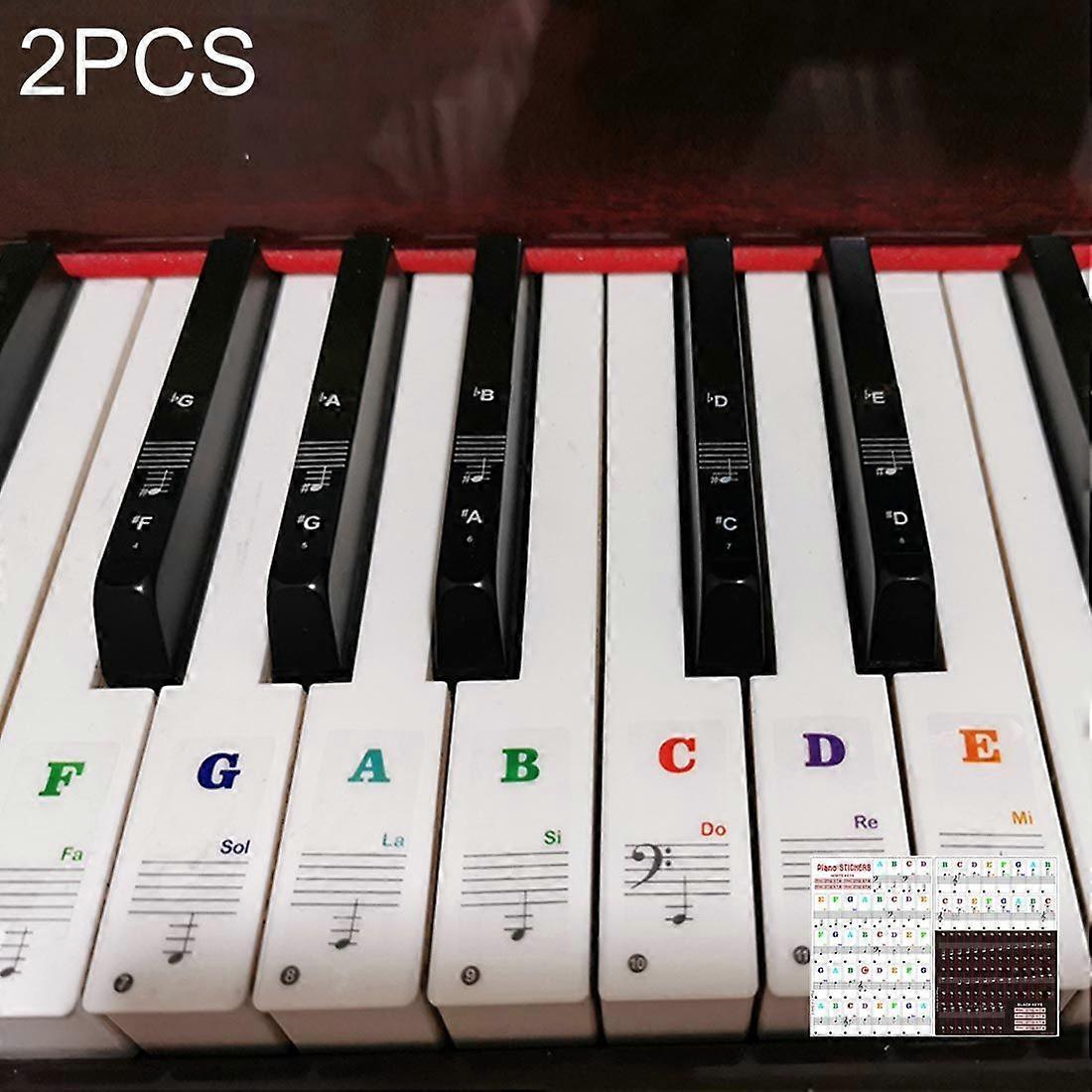 2 PCS Notation Musical Scale Transparent Sticker