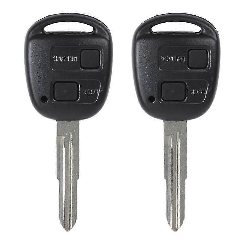 2Pcs Car 2-Button Remote Control Key Shell Mechanical Key for Overbearing