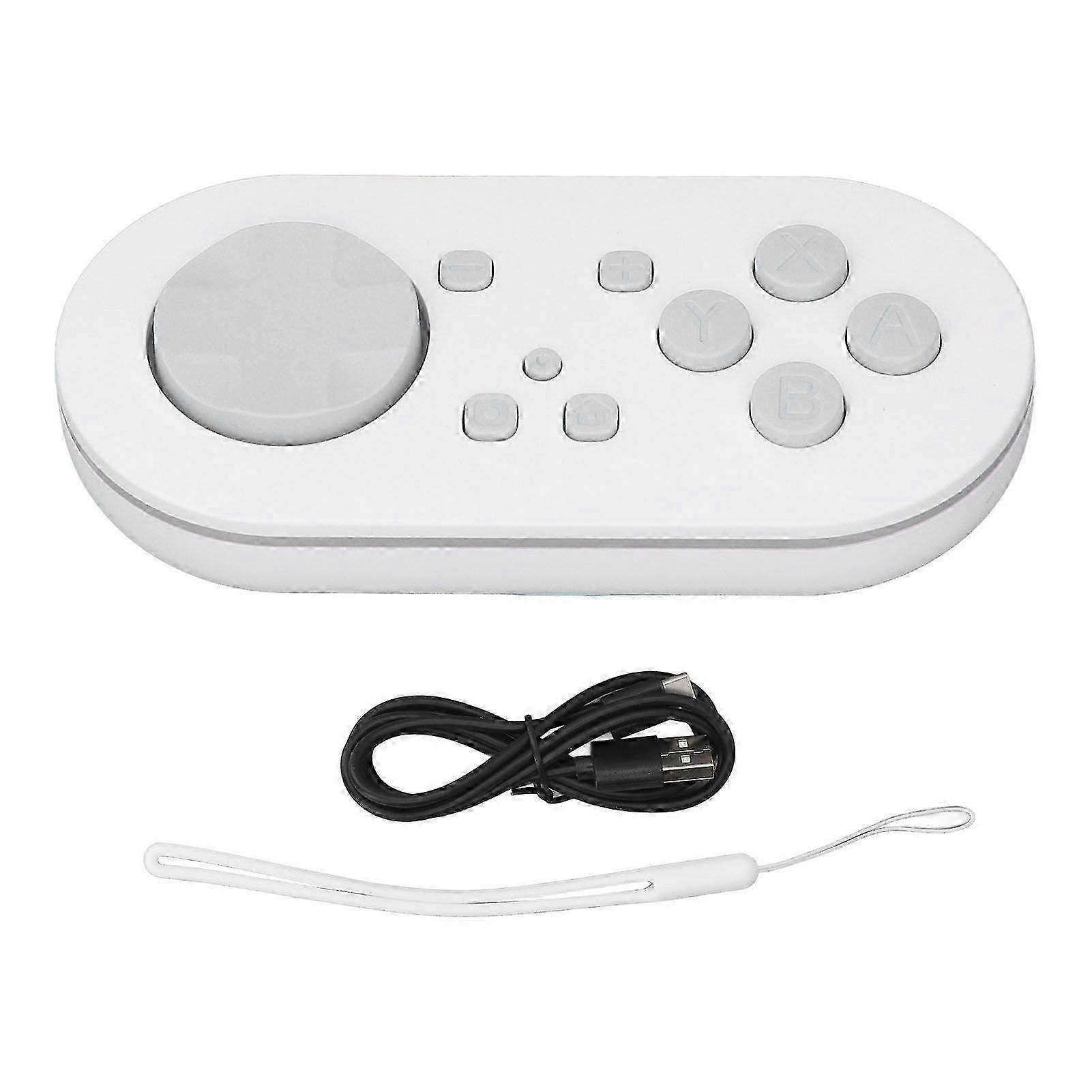 Wireless Bluetooth Controller for Anki App Gamepad Sized Portable Compact Controller with Cable and Strap for Switch White