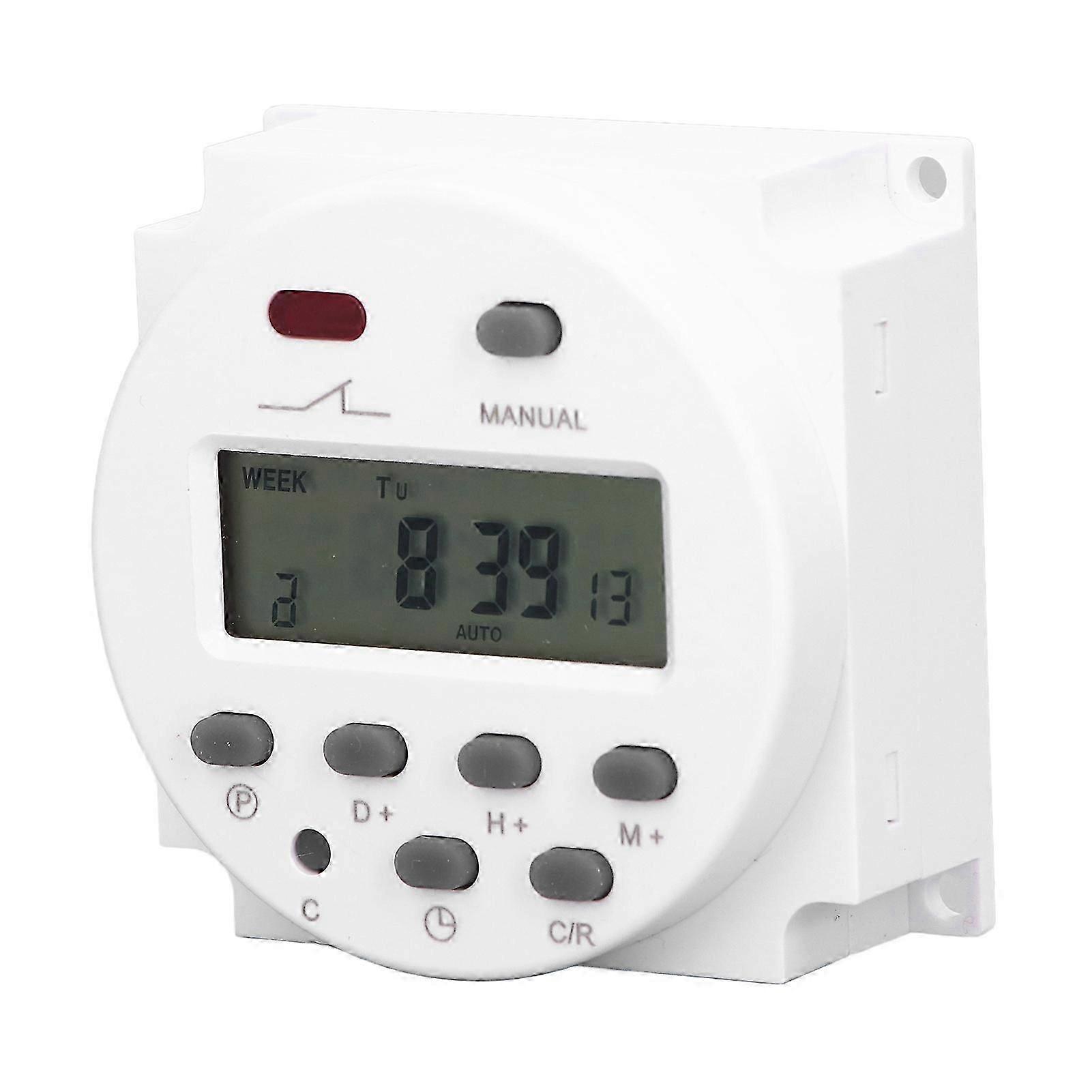LCD Programmable Electronic Timer Digital Time Control Relay 16 On/16 Off Switch CN101AAC220-240V