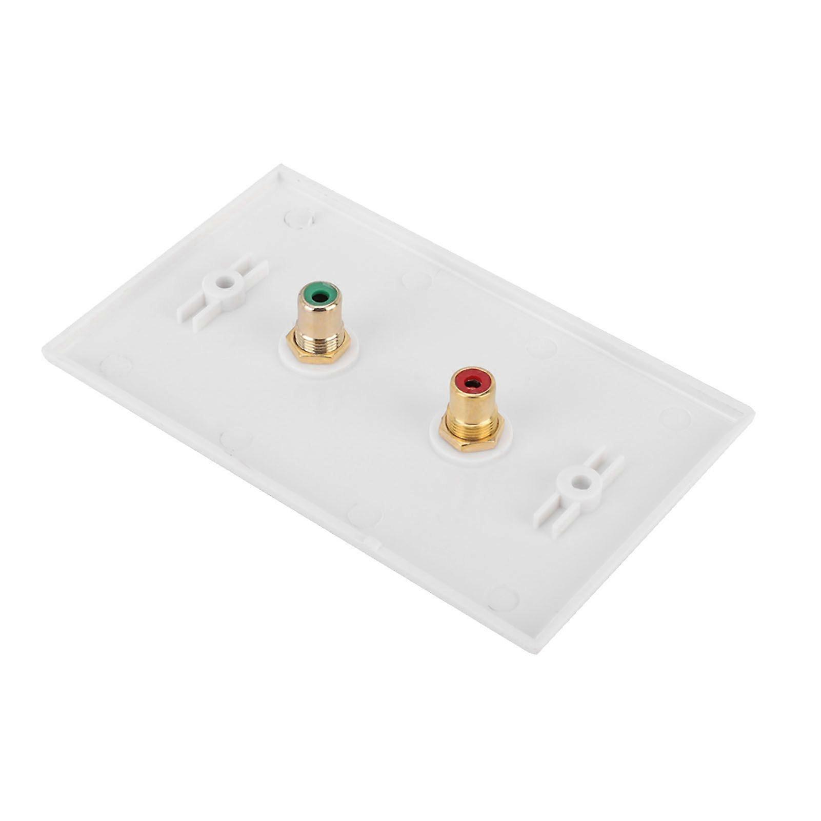 Multi Functional 2 RCA Interfaces Wall Plate Panel compatible Office Building US Standard