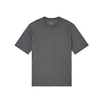 Armani Exchange T-skjorte for menn med logo-print over hele overflaten.