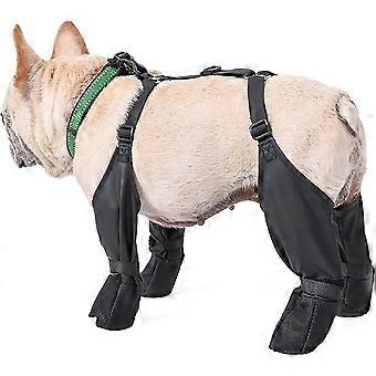Winter Hondenlaarzen Antislip, Waterdichte Hondenlaarzen Met Extra Riem, Hondenschoenen Met Robuuste Rubberen Zol, Anti-val Hond Wandelschoenen