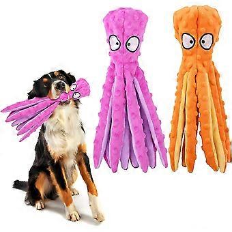 Dog Squeaky Toys Octopus - Crinkle Plush Dog Toys for Teeth Cleaning, Durable Interactive Dog Chew Toys, Cute Soft Dog Toys for Small Medium Dogs, 2 P