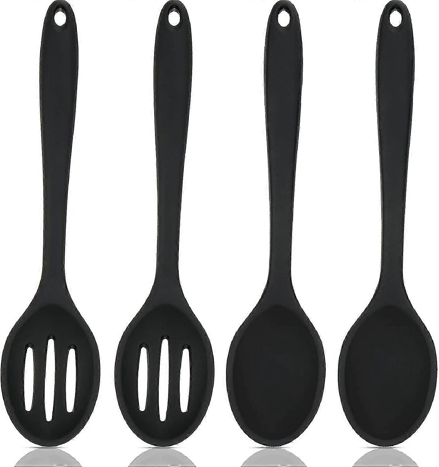 Silicone Spoons For Cooking 4 Pcs Serving Spoons