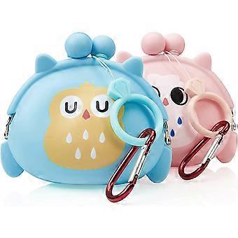 Small Dog Treat-Silicone Pouch for Dog Training Purse 5 Ounce Each Training Treat Pouch 2 Pack Snack Pouches Coin Pouch-Purse Change Organizers for Ki