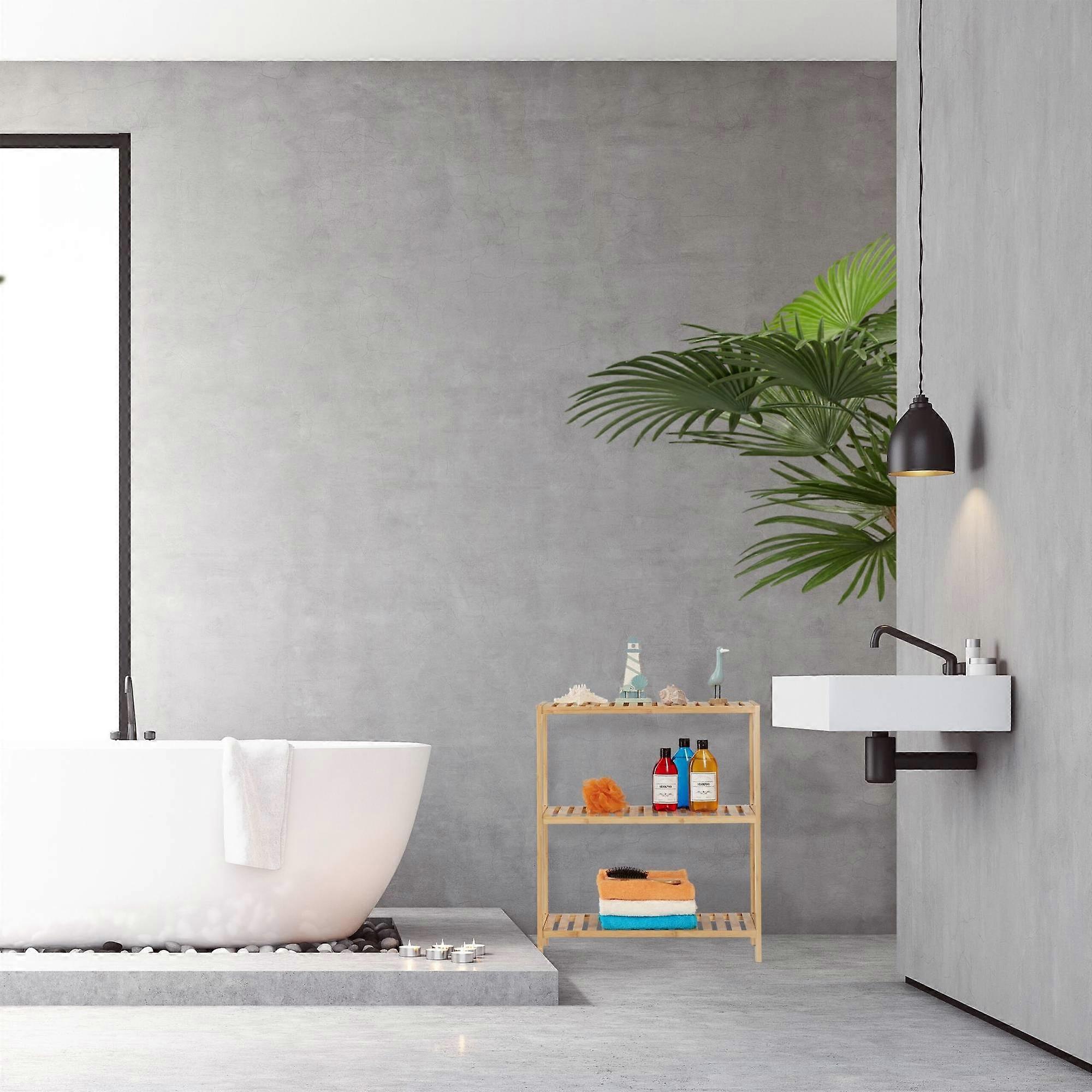 Large bathroom shelf with 3 shelves