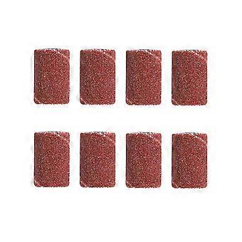 100 pezzi / confezione 180 # Trapano per unghie Anello di levigatura Testa di macinazione Lucidatrice Forniture essenziali Strumento per manicure Sand Circle (marrone)