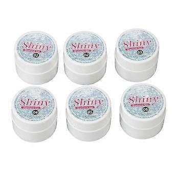 Lucido Glitter Gel Smalto Per Unghie Set 6 Colori Olografico Soak Off UV Gel Polish Kit per Le Donne Ragazze