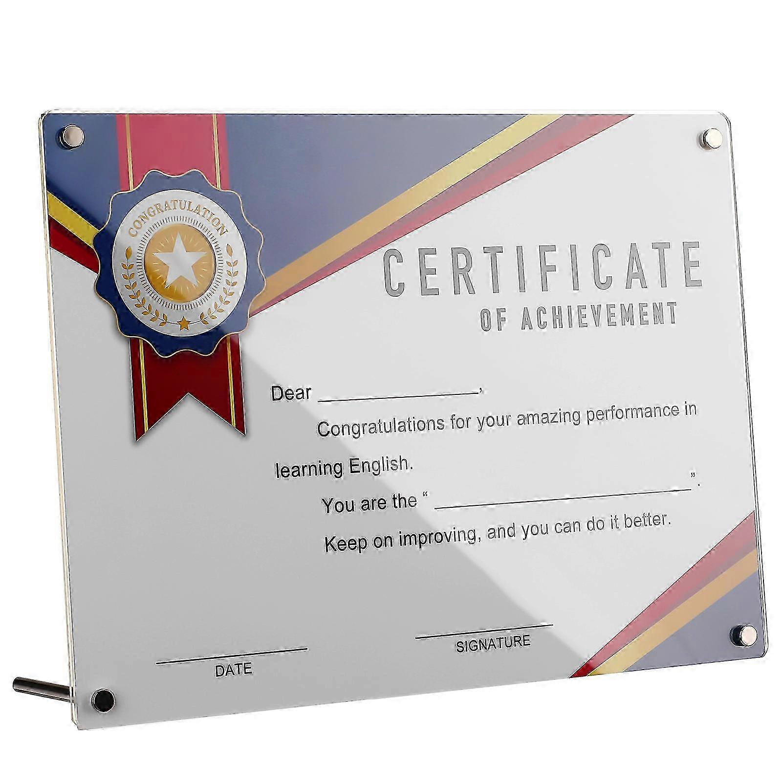 Document Frame Award Frame for Display Use Clear Acrylic