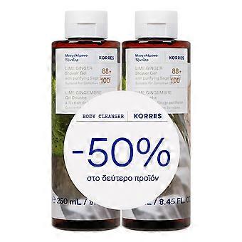 Korres Lime Ginger Shower Gel 2 x 250 ml (-50% on the 2nd item)