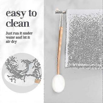 Long Handle Lotion Applicator for Back - 6 Replaceable Pads & Hook Included SZRH A-C