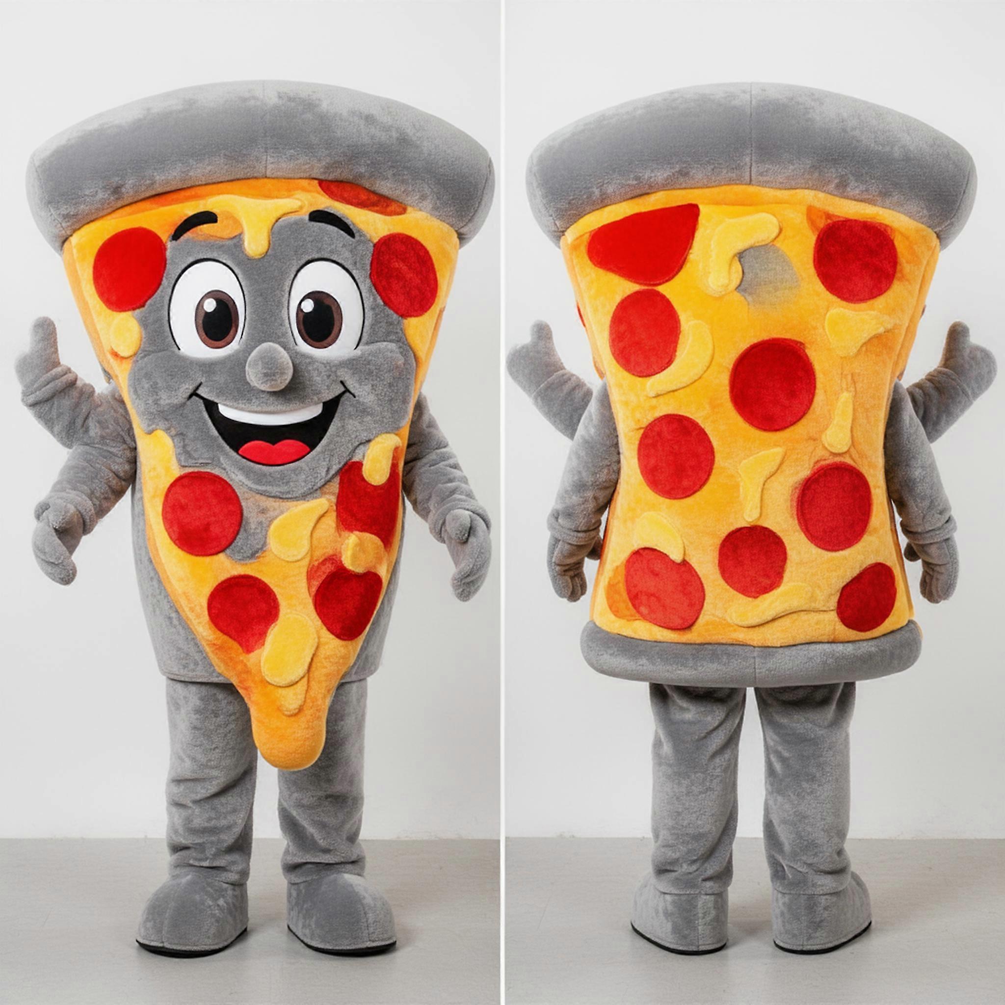 MASTICOT Golden Yellow Oversized Pizza Slice Mascot