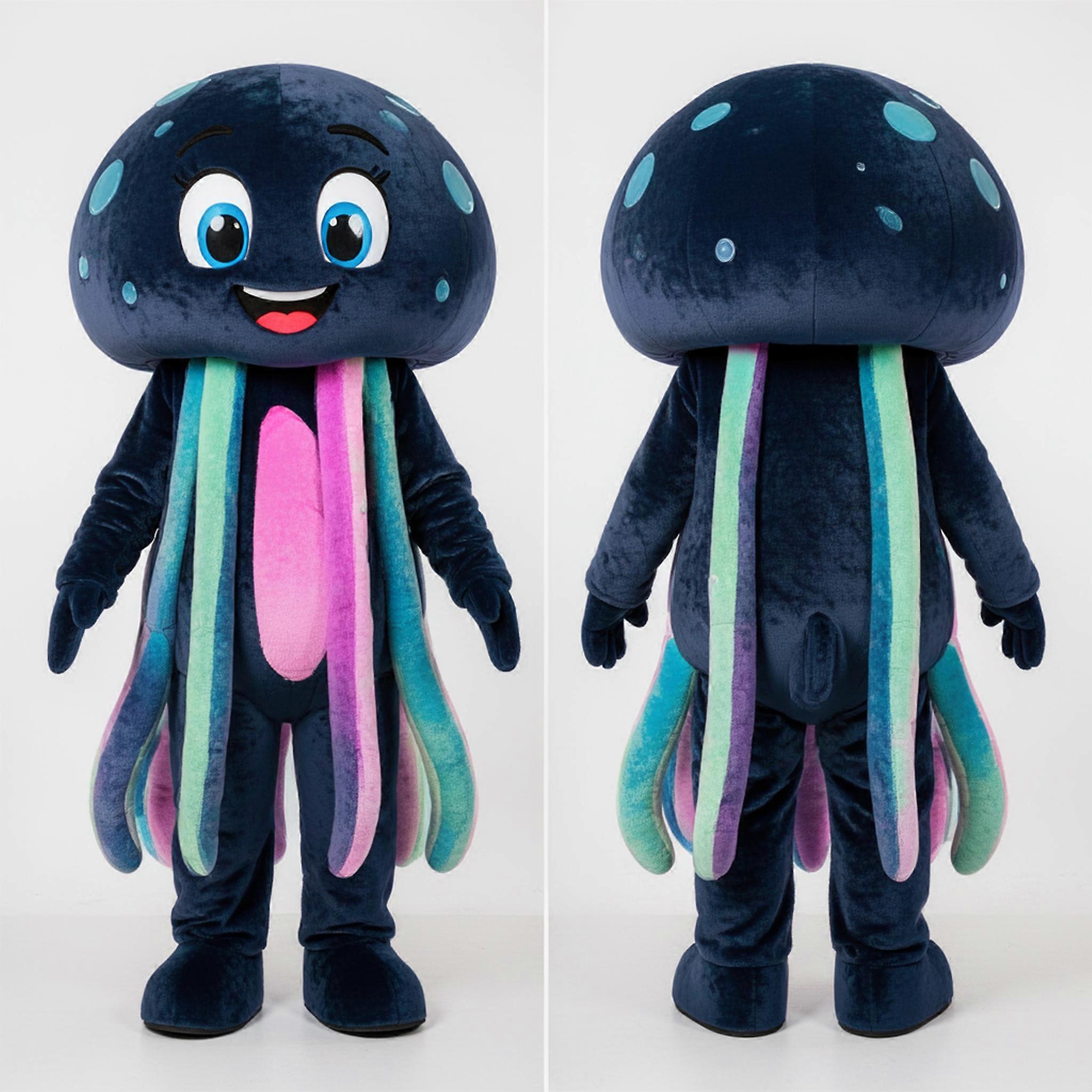 MASTICOT Navy Blue Rounded Jellyfish Mascot