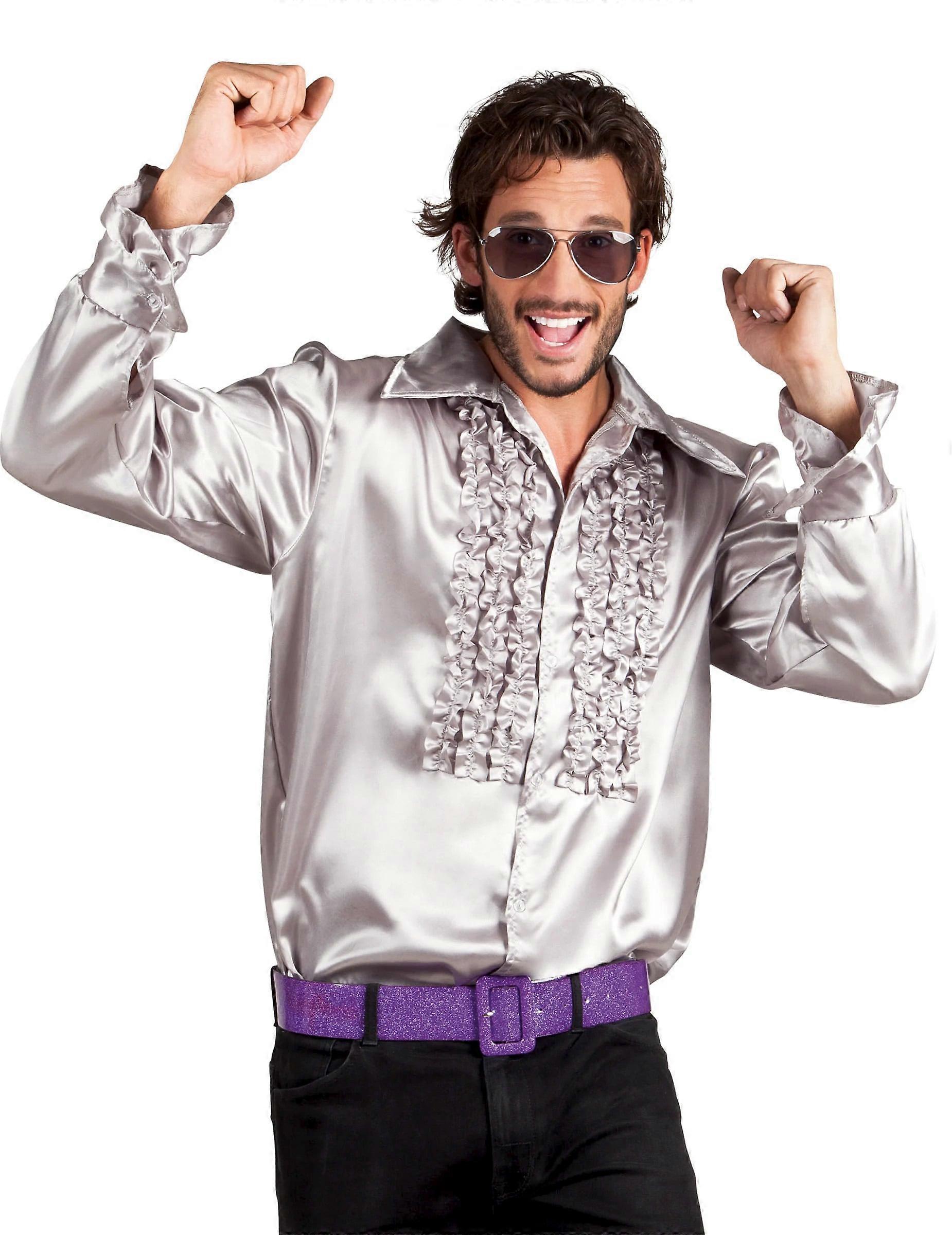 Men's silver disco shirt