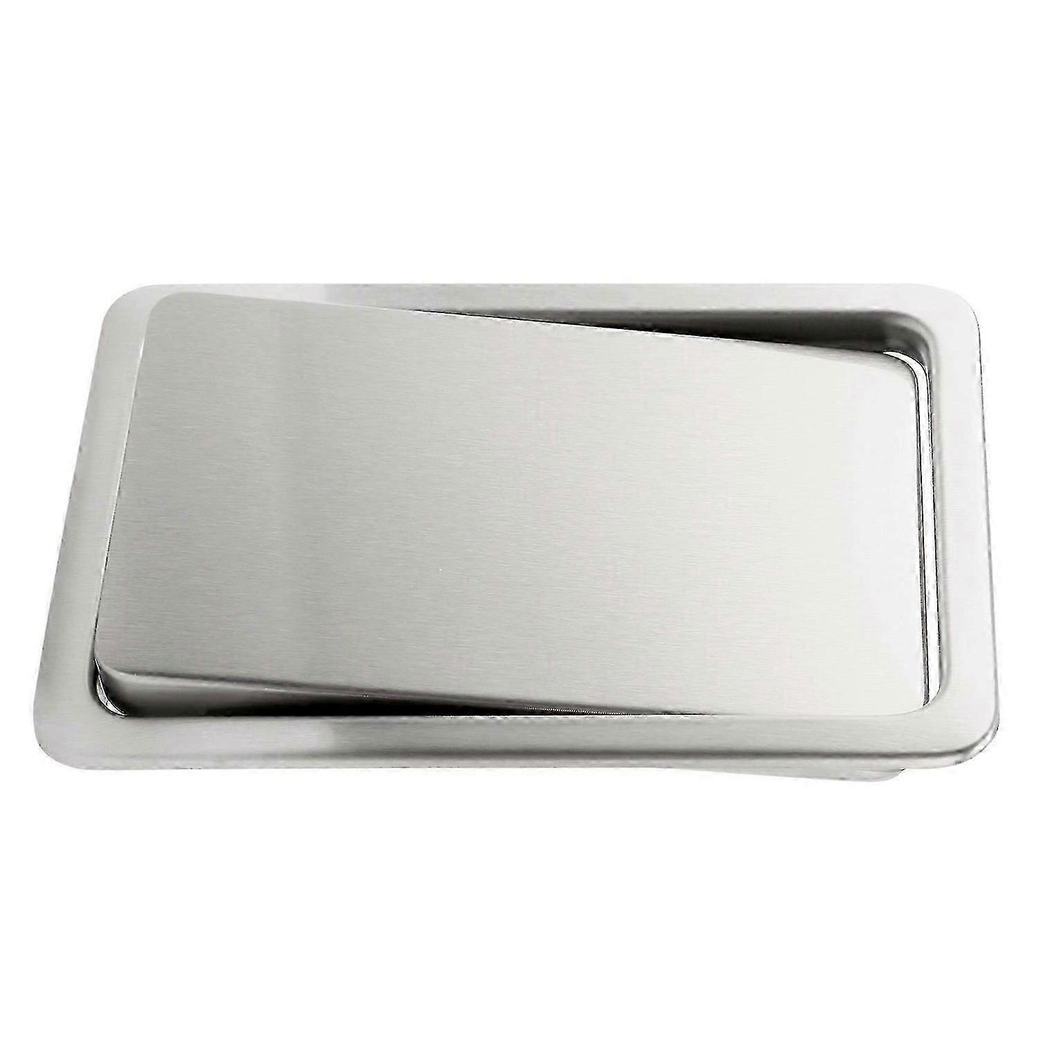 Countertop trash bin cover with integrated flush-mount garbage flap