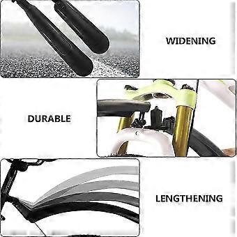 Garde-boue pour VTT, en plastique PP, PA et PVC, fixation rapide, résistants et durables, protègent de la boue et de la pluie, pour VTT et vélos de route, 1 paire, noirs.