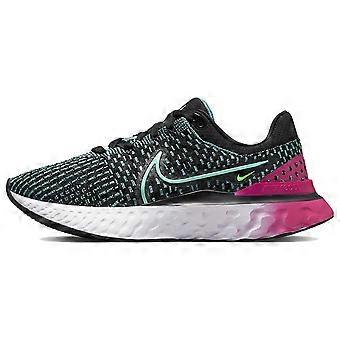 Nike React Infinity Run Flyknit 3 Black Pink Turquoise Women's DD3024-003
