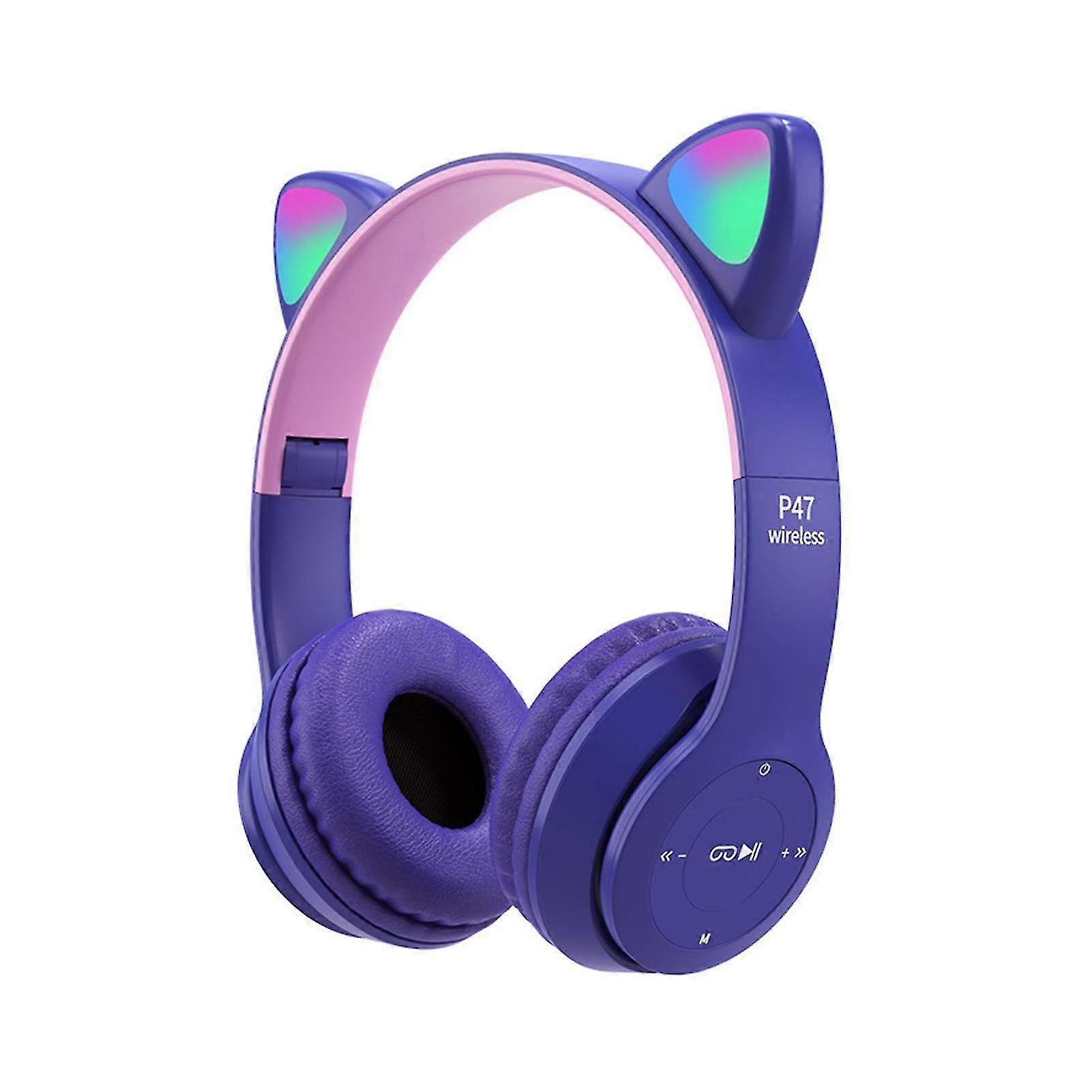 LED Cat Ear Bluetooth Headphones