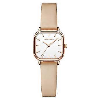 Hannah Martin Watch  New Arrival Simple Lady  Movement Quartz Wristwatch  Luxury Square Minimalist Watch Woman