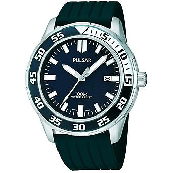 Pulsar sports Quartz Analog Man Watch with Rubber Bracelet PS9117X1
