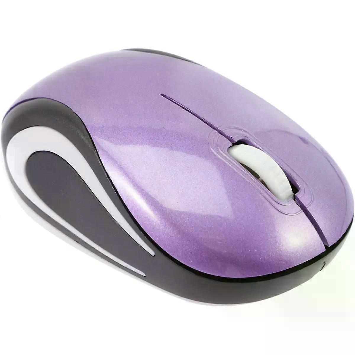 Purple Wireless Mouse with USB Receiver, 2.4ghz Ergonomic Design