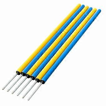 6 Pieces Dog Agility Pole with Metal Stake Strong for Backyard