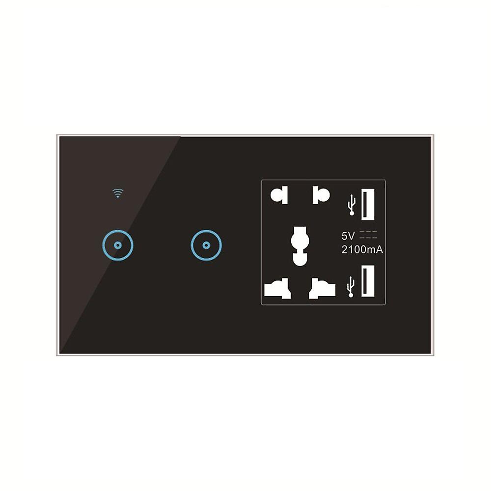 Wifi Smart Light Switch Ewelink/app Control Wireless Interruptor Wall Outlets With Universal Electrical Plug Sockets/2* Usb Work With Alexa