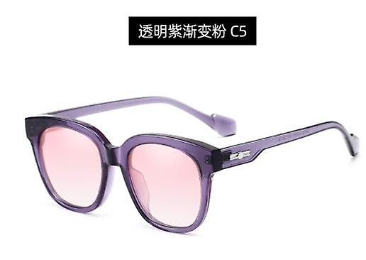 New Large Frame Colorful Gradient Sunglasses Polarized Sun Glasses Tr Frame Sunshade Glasses Foe Men And Women