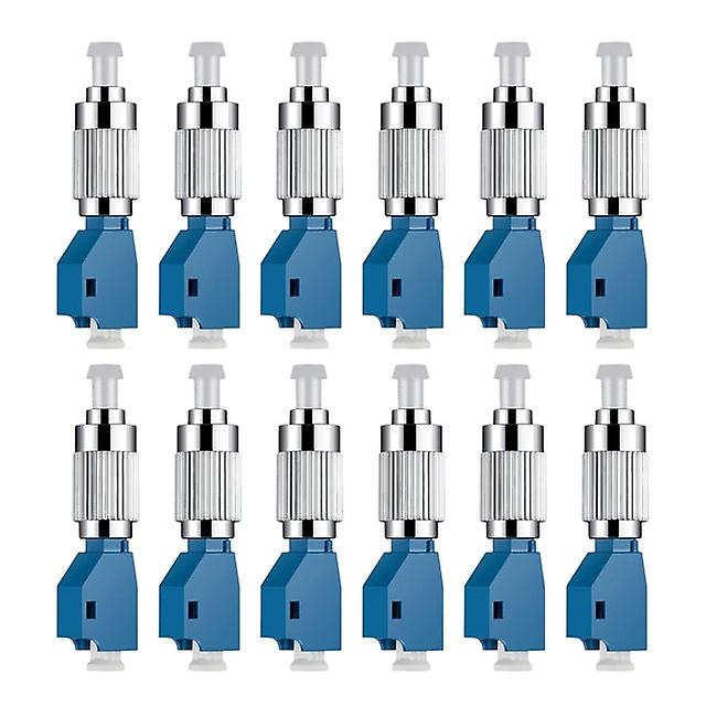 12 Pcs Visual Fault Locator Adapter Fiber Optic Connector Single Mode 9/125um Fc Male To Lc Female Adapter