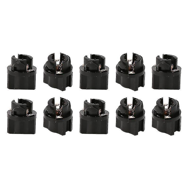 T5 Bulb Holder Twist Socket Wedge Dash Instrument Panel Cluster Indicator 10pcs
