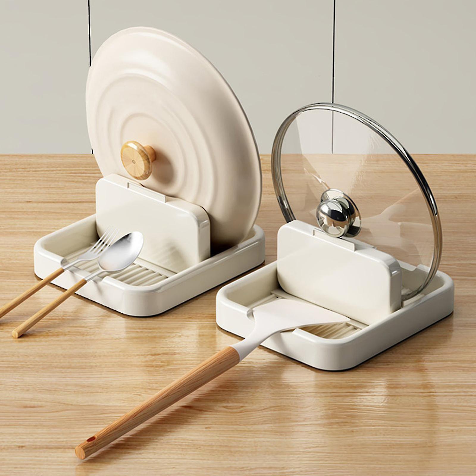 2 حزمة ملعقة بقية لطاولة المطبخ ، مغرفة الطبخ / ملعقة / حامل ملعقة لأعلى الموقد