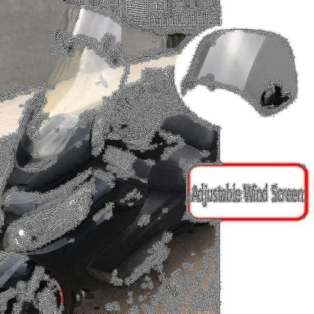 Parabrezza regolabile universale per moto, trasparente, con estensione per parabrezza, deflettore aria