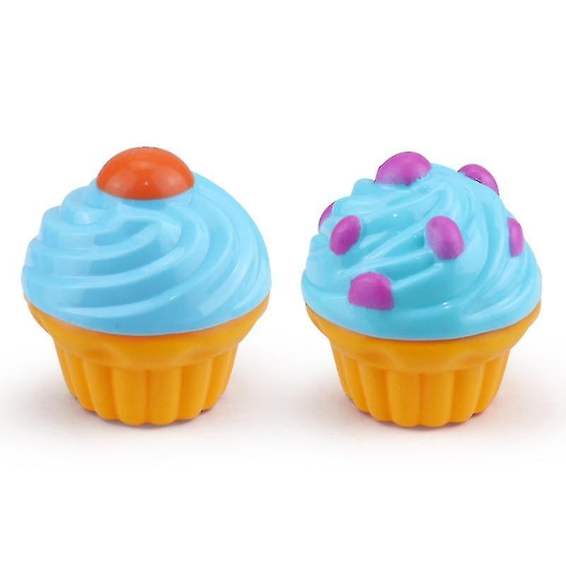 Blue Cup Cake Plastic Simulation Food Dessert Pretend Play early Education Toy