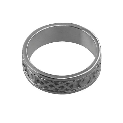 Silver 6mm Celtic Wedding Ring Size Q