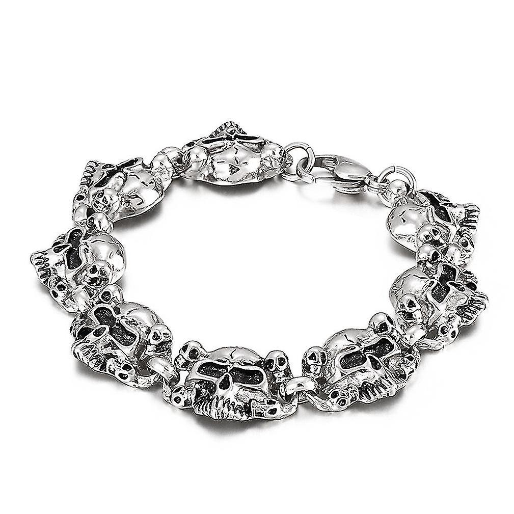 Vogue Skull Link Interlockinged Titanium Steel Bracelet