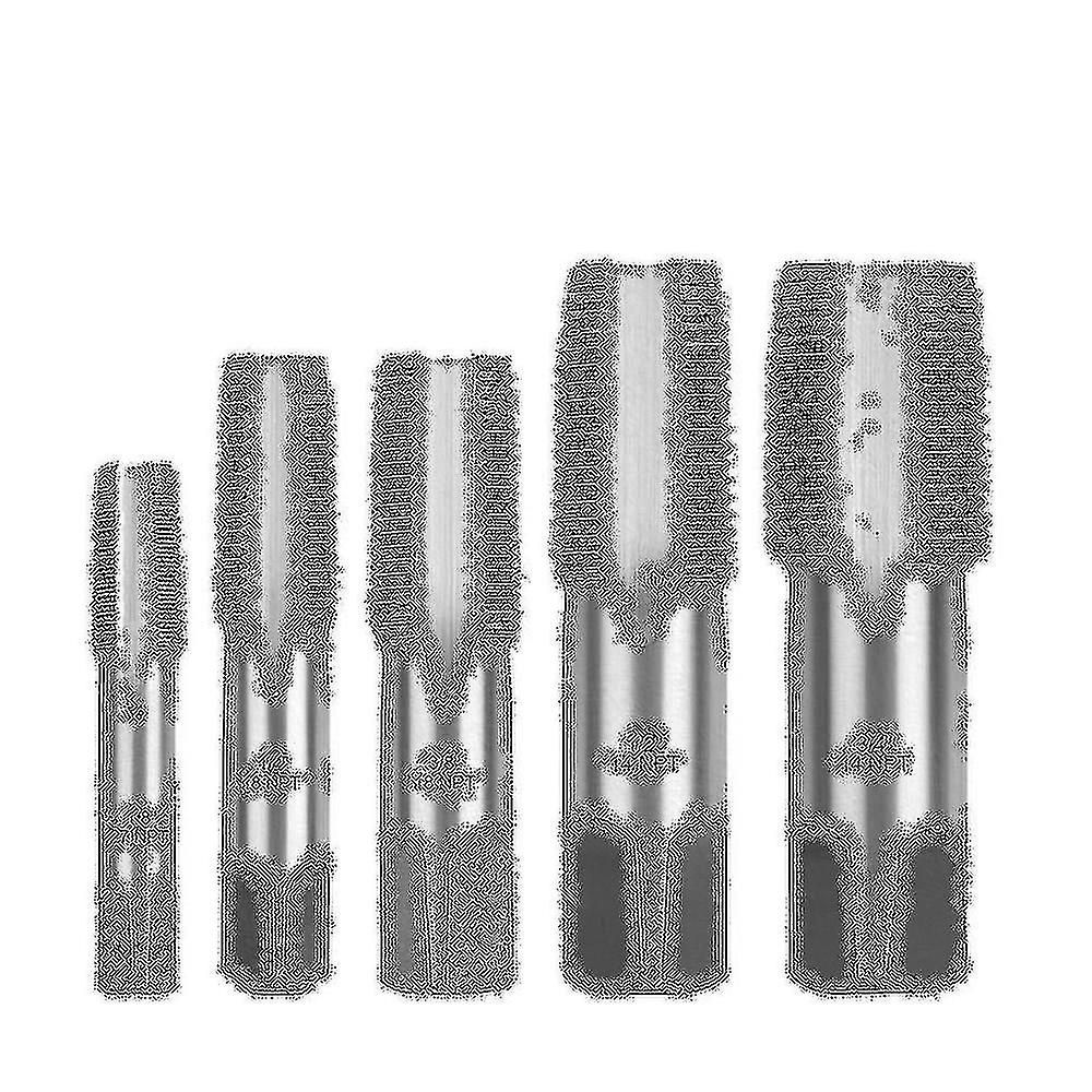 5 Piece Npt Thread Forming Taps, Pipe Taps Set, For Cleaning Or Re-thread Damaged Or Jam Pipe Threa