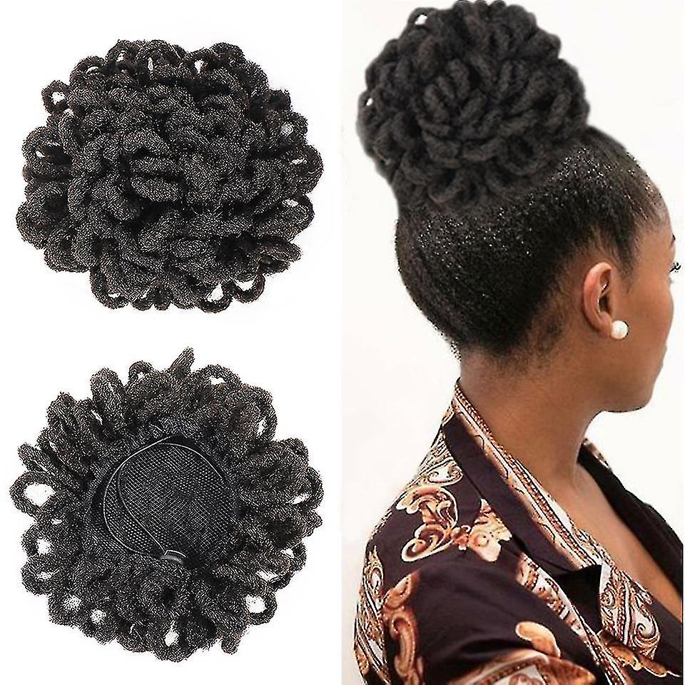 Lupu Synthetic Dreadlocks Chignon Faux Locs Hair Bun Hairpiece Drawstring Pony Tail Clip In Hair Extensions For Black Women
