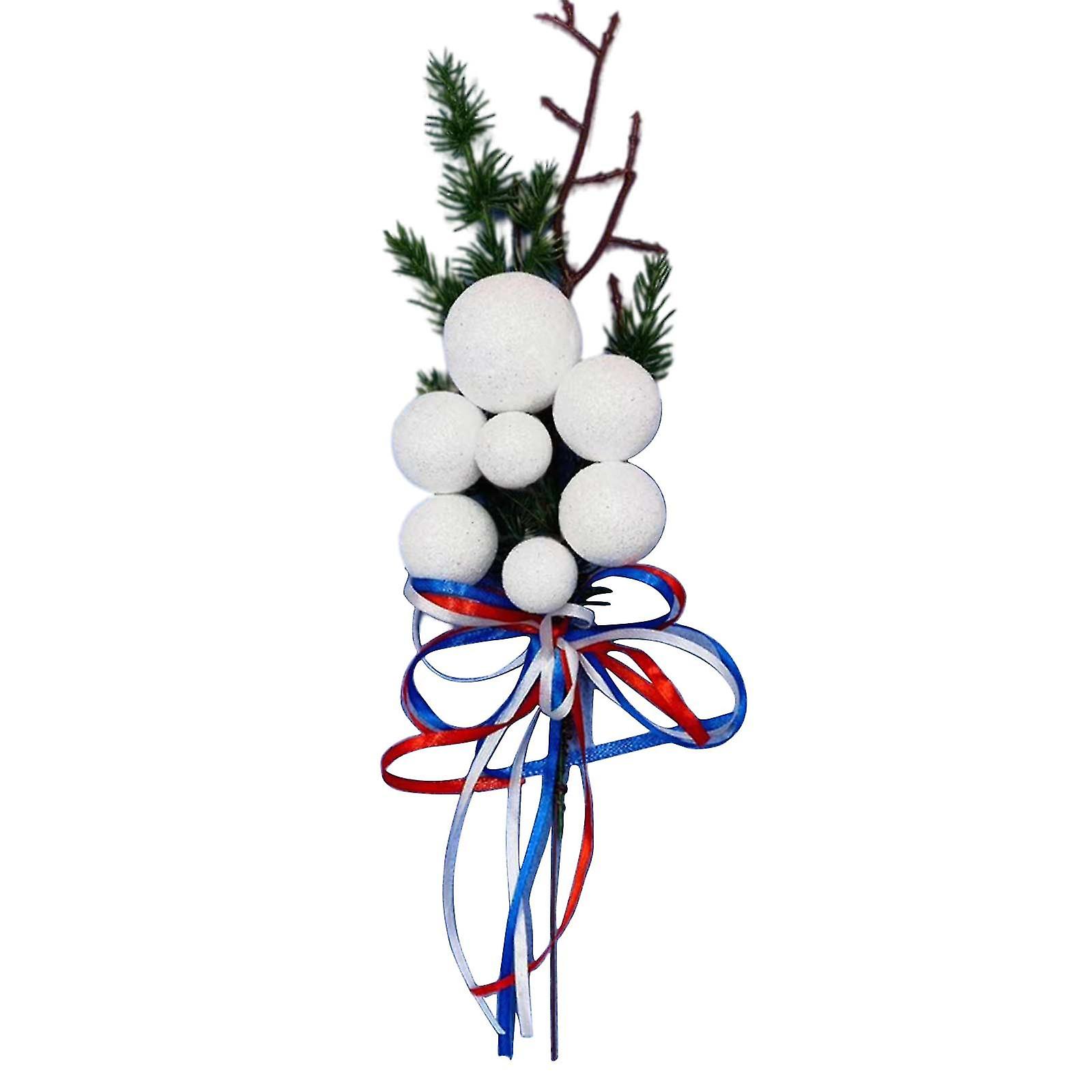 Creative Ornaments Foam Bulb Flower Branch Red White Floral Bouquets Multicolored Heme Color Of The American Flag