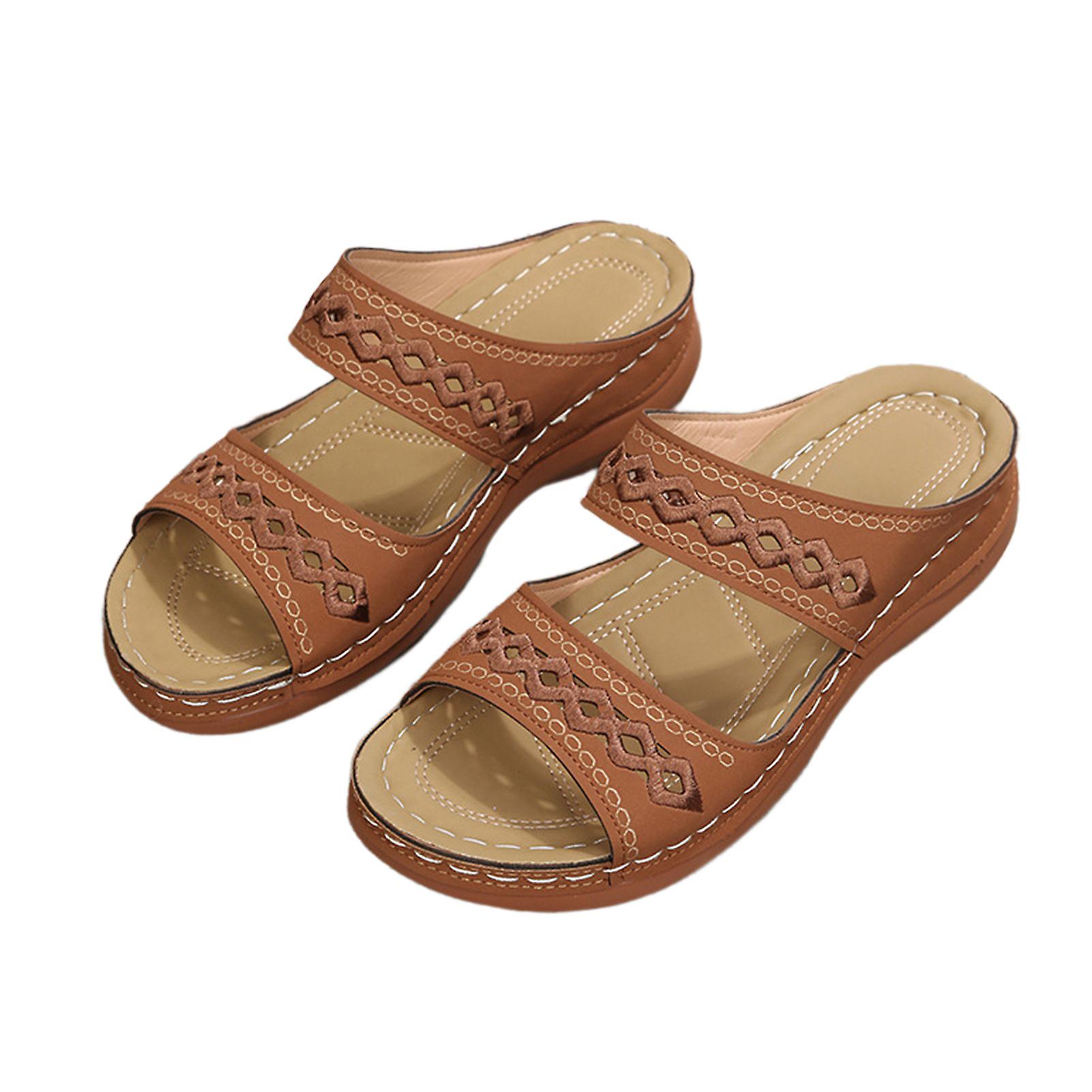 Womens Plus Size Wedge Sandals Without Grinding Feet Slippers Suitable