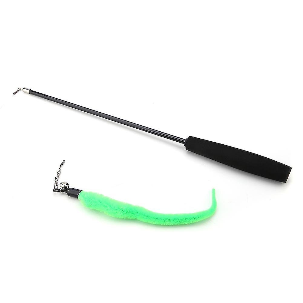 Interactive Cat and Kitten Toy, Black Rod, Retractable, High Elasticity