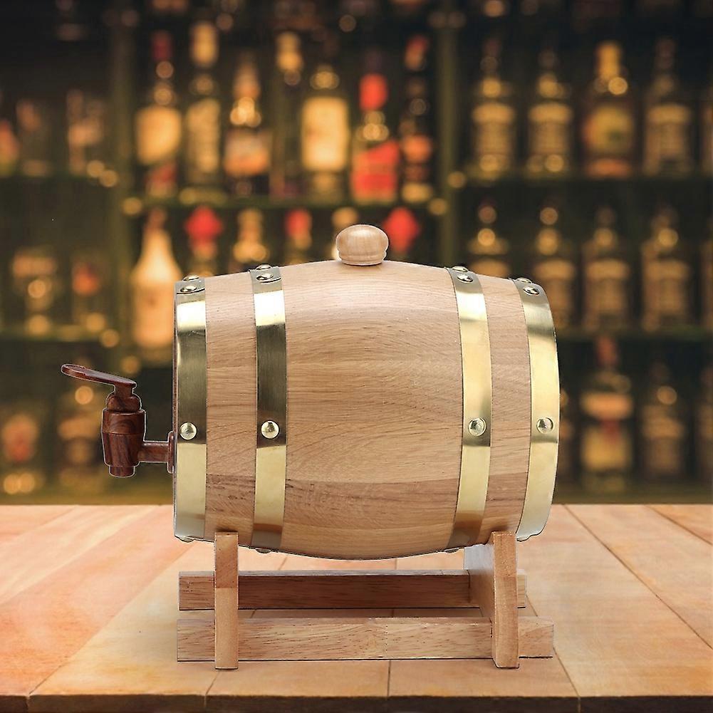1.5L vintage oak barrel home brewing accessories red wine barrel container tap wine barrel dispenser home bar party drink dispenser